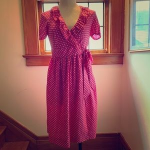 J.Crew pink wrap dress